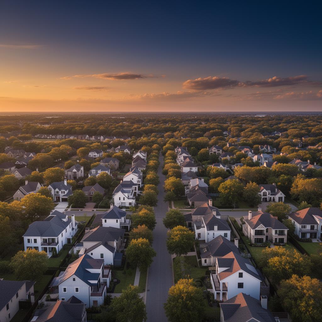 Huntsville neighborhood aerial view